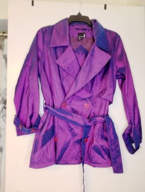 Urban Renewal Purple Satin Trench Coat